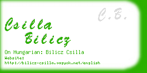 csilla bilicz business card